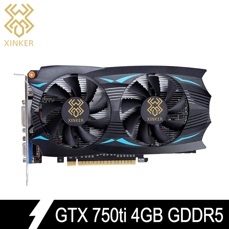 Для GeForce GTX 750TI 4 Гб D5 для видеокарты NVIDIA GTX750Ti 4 ГБ GDDR5 128 бит PCI-E X16 3,0 видеокарты для настольного компьютера и игр