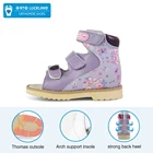 Сандалии Детские ортопедические с принтом граффити, босоножки на плоской подошве для девочек, модная обувь для начинающих ходить принцесс, лето