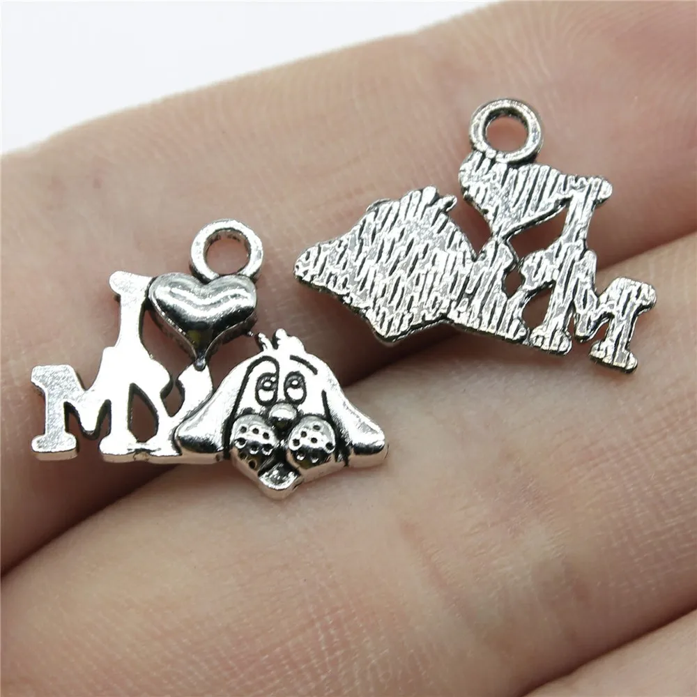 20 шт. подвеска I Heart My Dog подвески Love для изготовления ювелирных изделий аксессуары