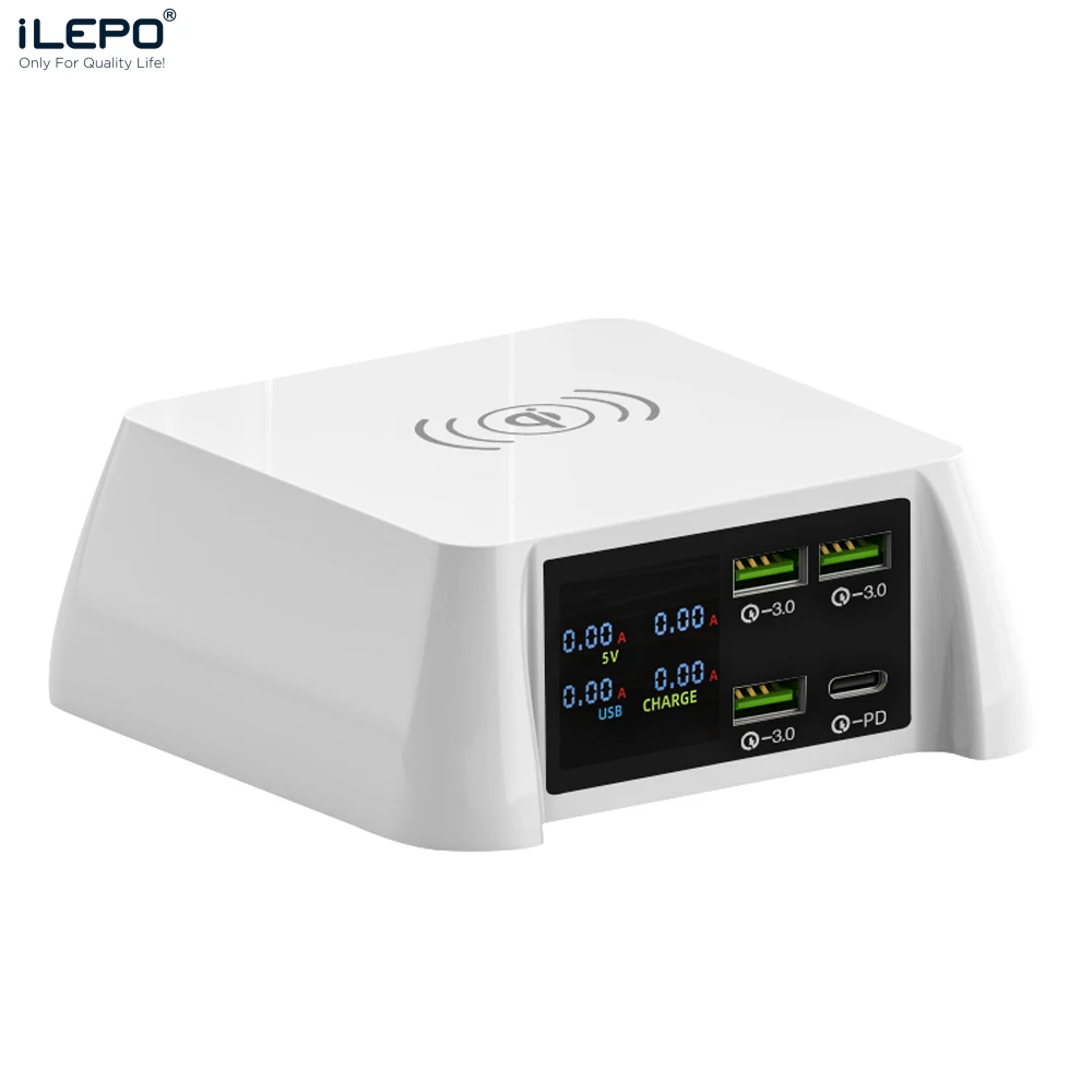 

ILEPO 100W Wireless Charger PD 20W USB C Charger For iPhone 12/11 Pro/XR/Xs Max Samsung 9V/2A 5V/3A Fast Charger 15W Wireless