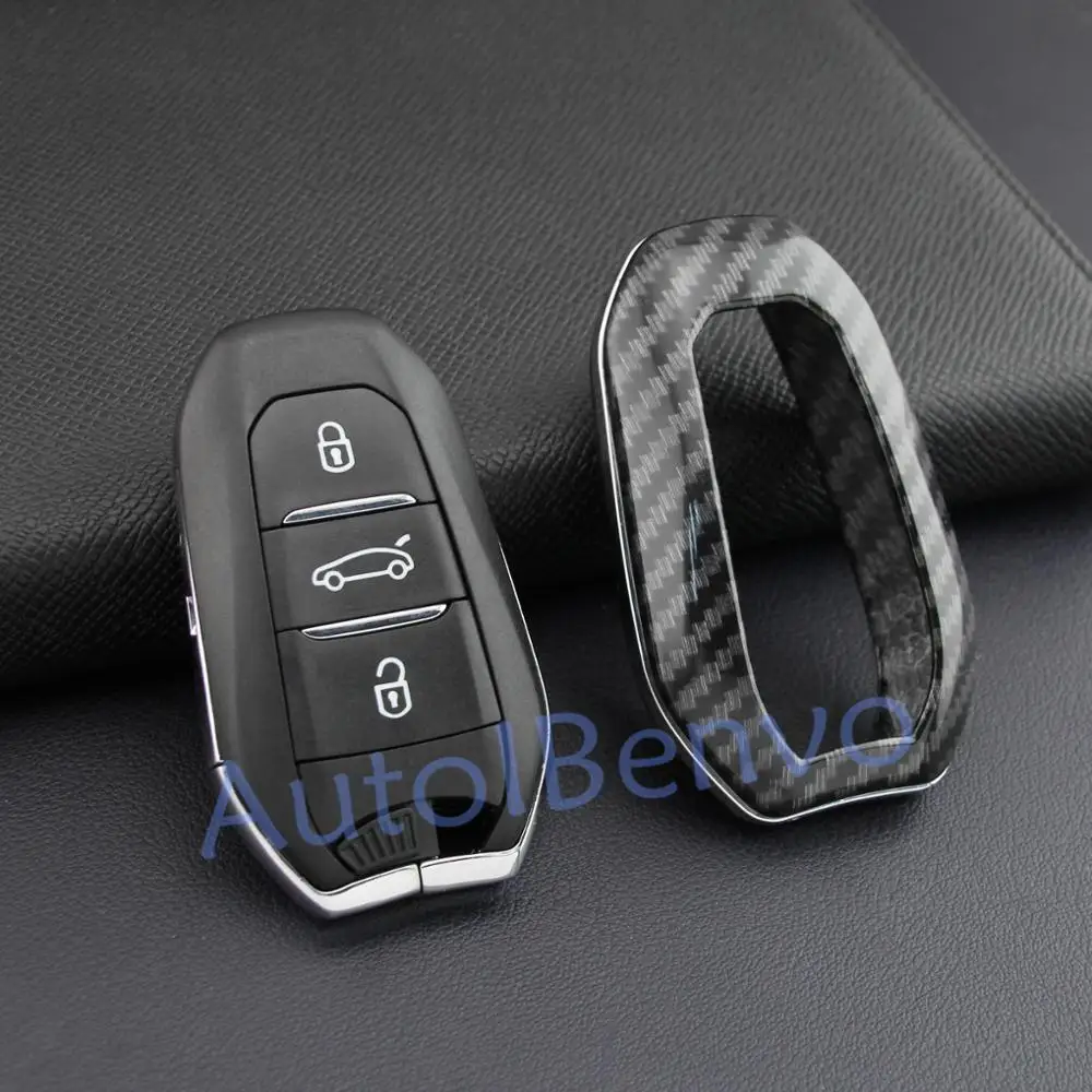 Carbon Fiber Smart Car Key Protect Shell For Peugeot 508 3008 5008 Citroen C3 C5 Aircross C4 Picasso DS 4S DS5 DS 3 7 Crossback