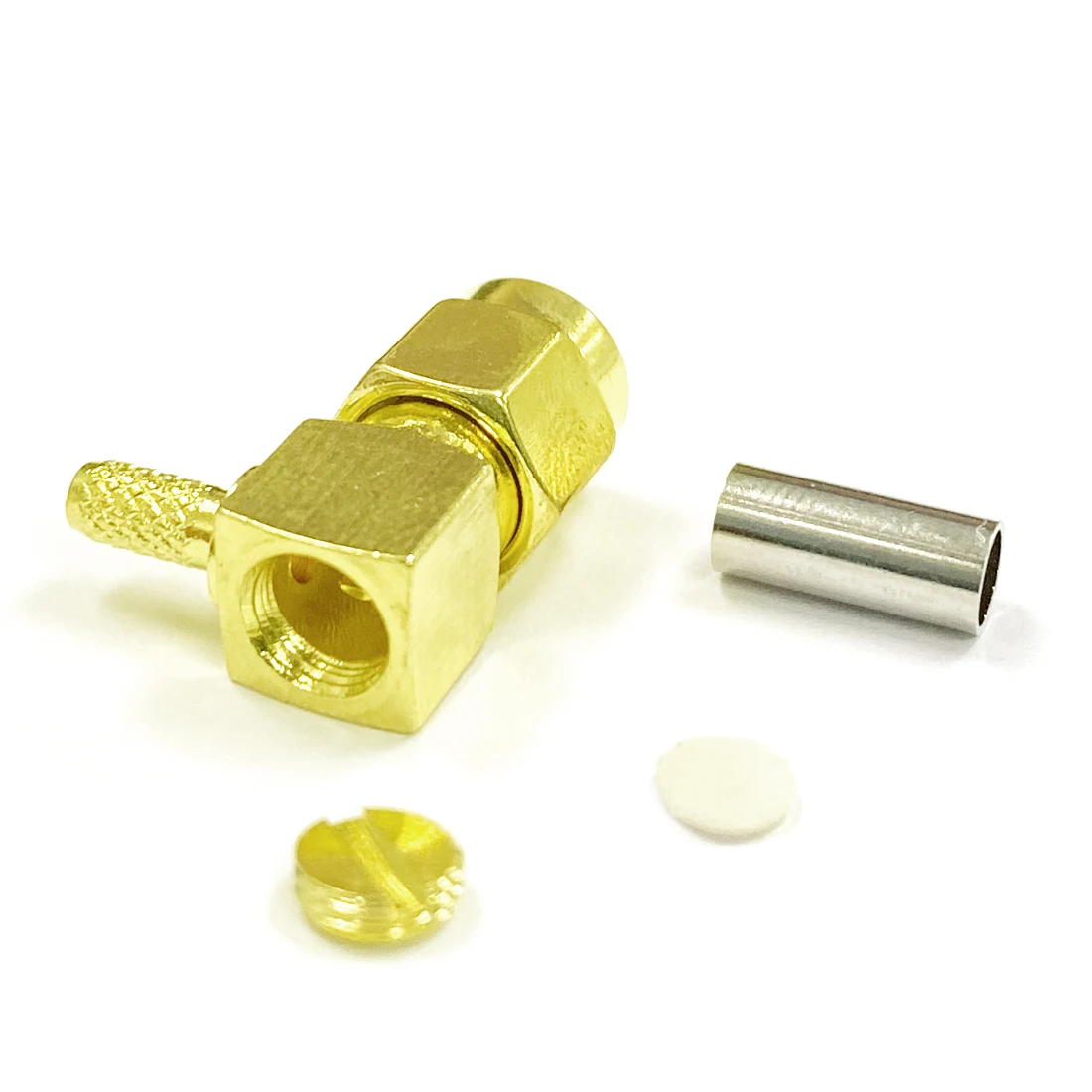 1 шт. SMA штекер прямоугольный радиочастотный коаксиальный разъем обжимной