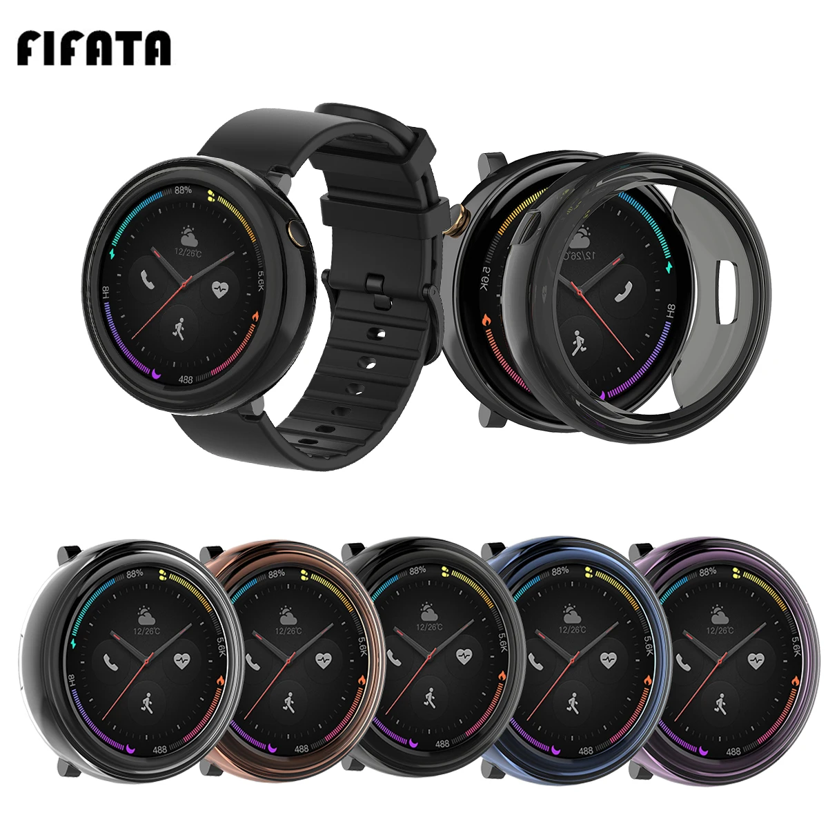 Прозрачный защитный чехол из ТПУ для умных часов Xiaomi Huami Amazfit Verge Сменные