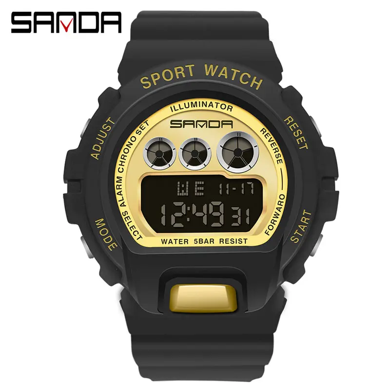 

SANDA Outdoor Sport Watch Men Alarm Clock 5Bar Waterproof Military Watches LED Display Shock Digital Watch reloj hombre Luxury