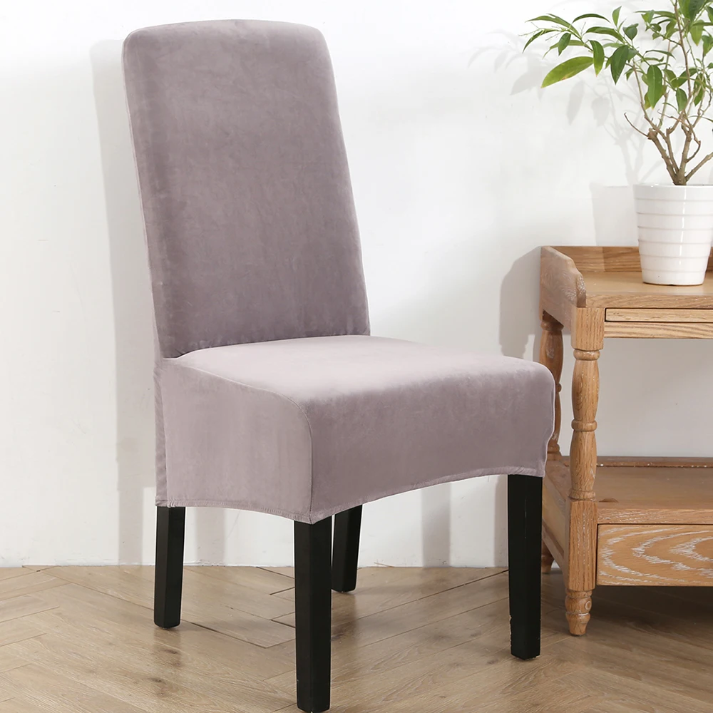 Чехол для стула большой однотонный спандекс эластичный чехол с лисой бархатный