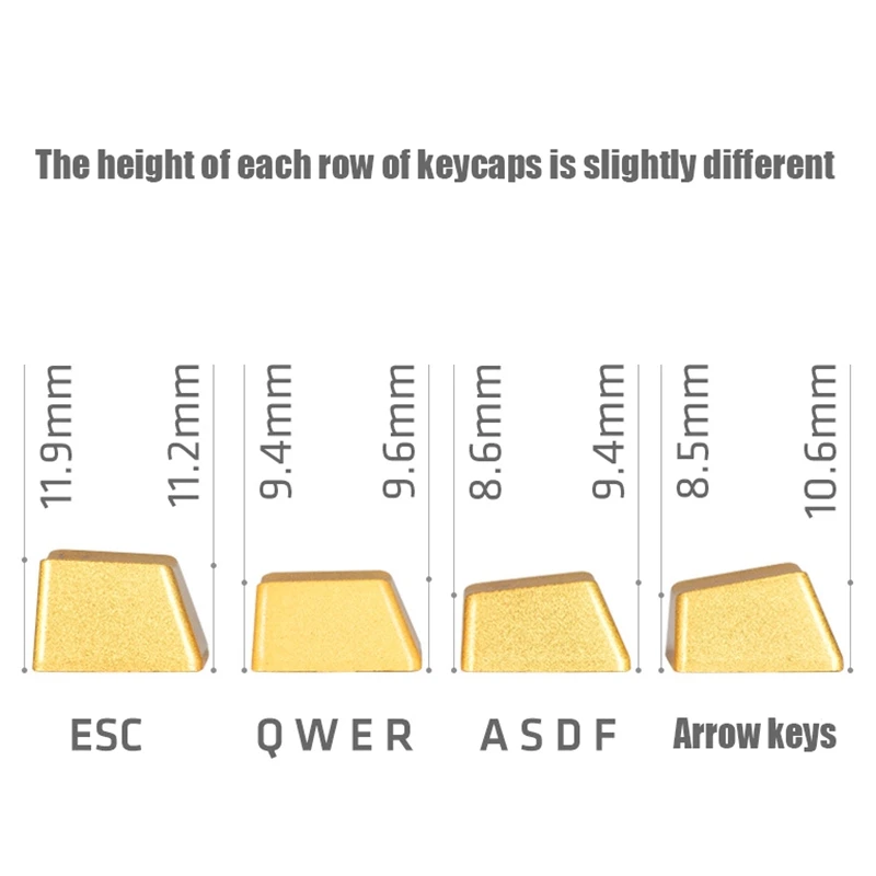 

13PCS Aluminum Alloy Keycaps for Mechanical Gaming Keyboards Personality Cross Shaft Universal Matte