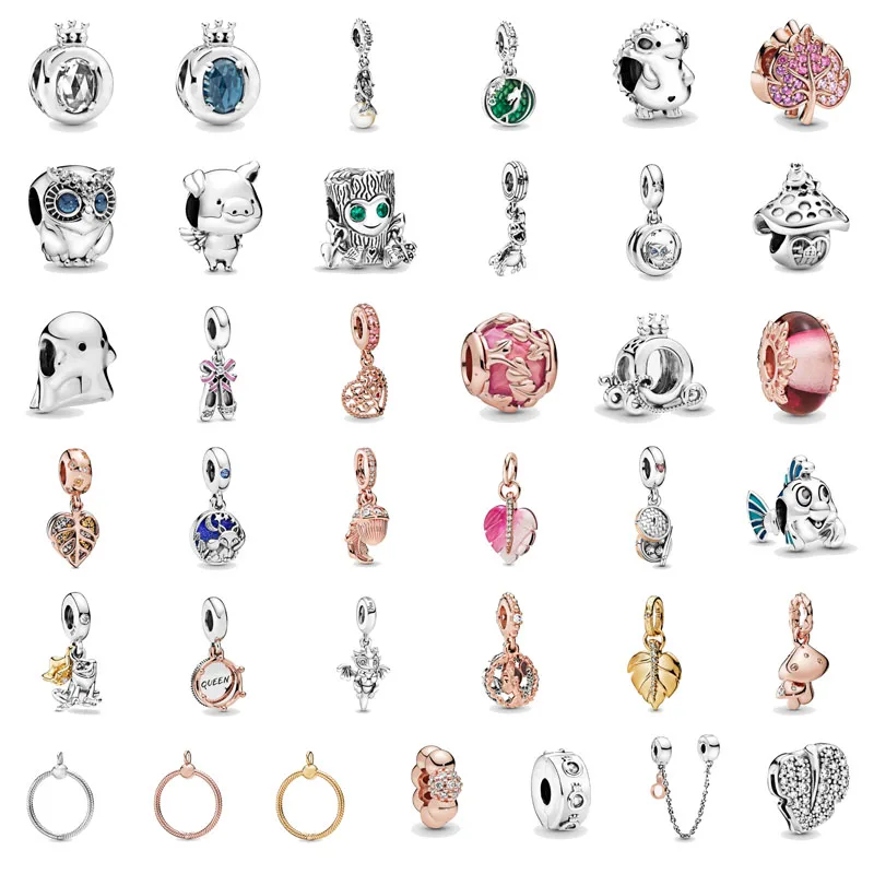 Новинка осени, подвеска с бусинами, 925 пробы, серебро, подходит к оригиналу Pandora, браслет, ожерелье, для женщин, сделай сам, ювелирные изделия, подарки