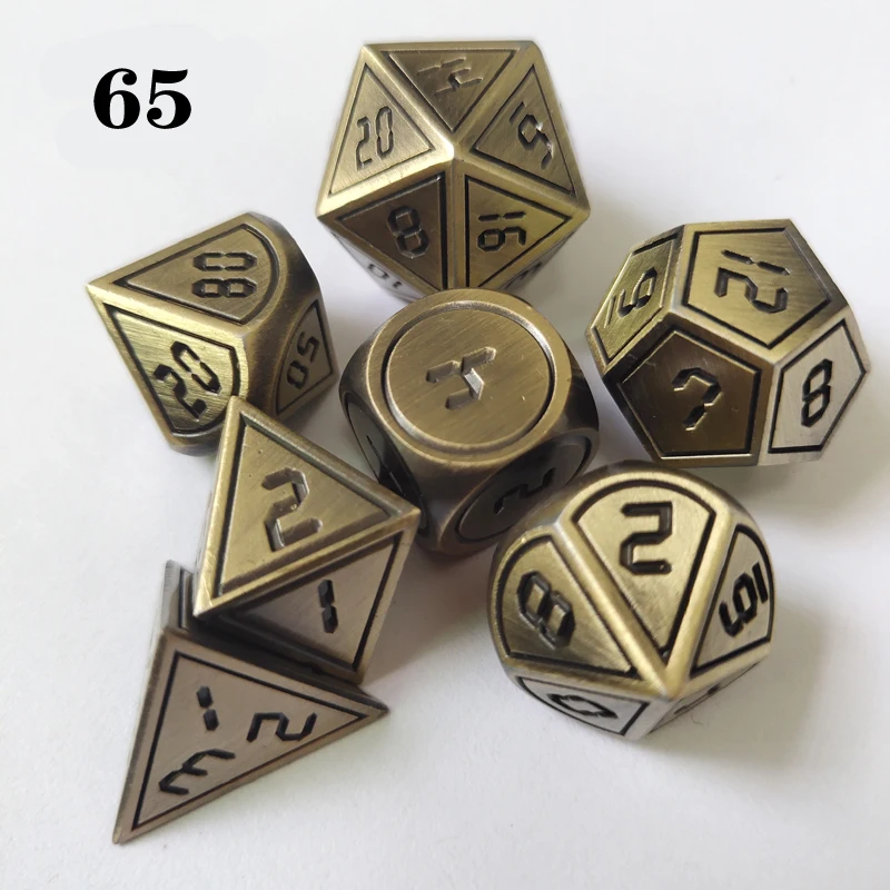 Двухцветные металлические кости 7-piece подземелье и дракон RPGMTC настольная игра D4 D6