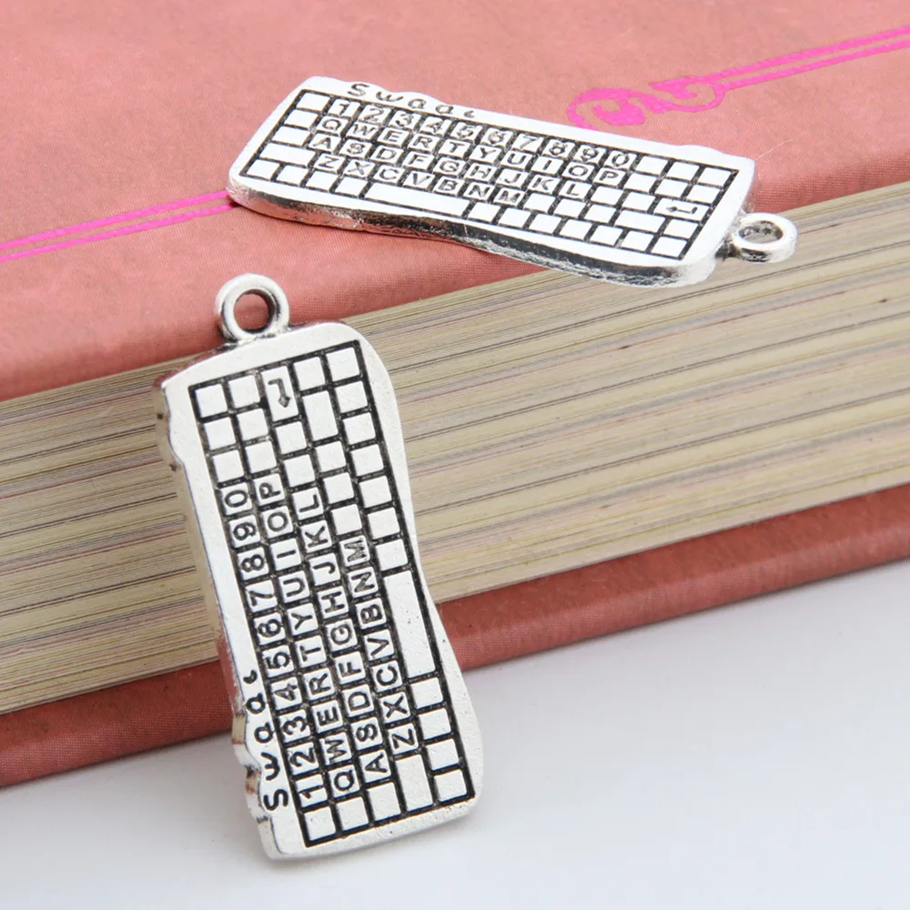 Подвеска для клавиатуры компьютера, серебристого цвета, 10 шт.