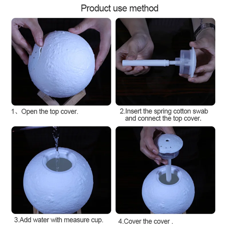 Новинка 900 мл лампа лунного света 3D сенсорный увлажнитель воздуха отправляет