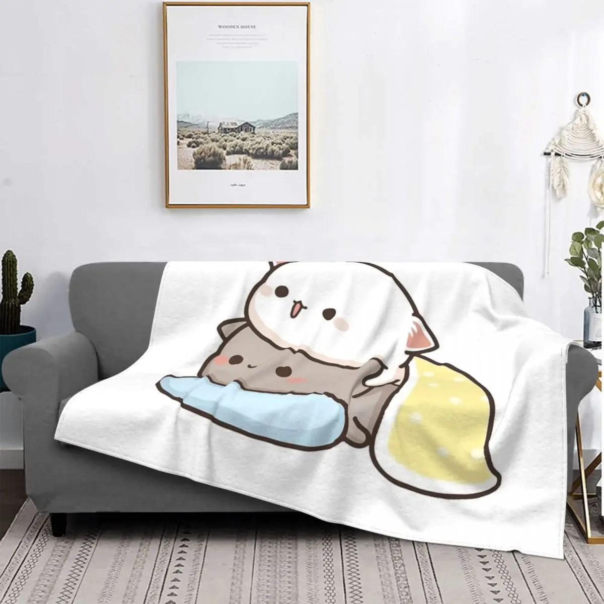 

Mantas a cuadros de melocoton y Goma, colcha, edredones de cama de Anime, fundas de cama de Winter