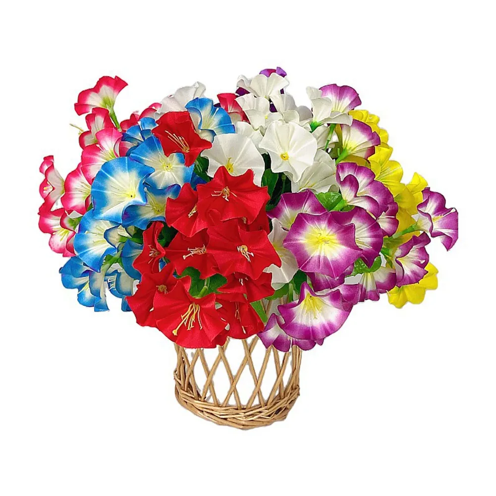 

35cm Fake-Morning Glory Simulation Petunia Wedding Home Decor Rose Red White Yellow Artificial Flowers For Wedding Garden Decor
