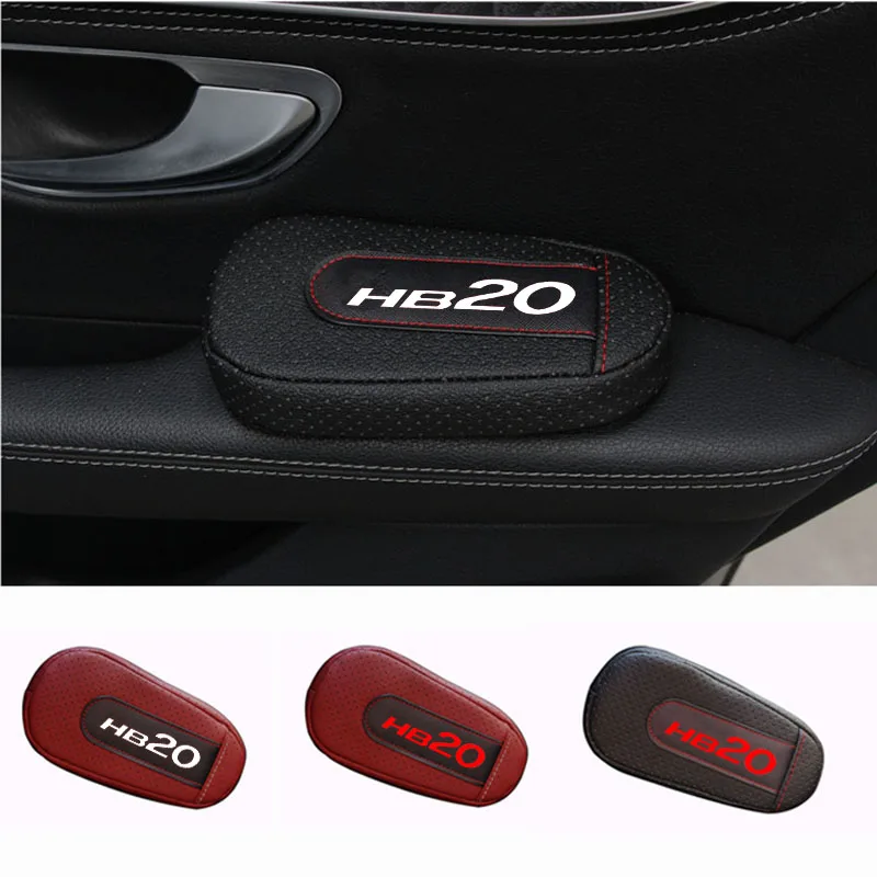 

High Quality Leather Leg Cushion Knee Pad Car Door arm pad Interior Car Accessories For Hyundai Hb20