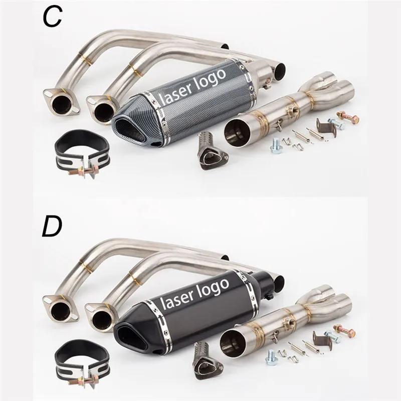 MT-07 Full Set Motorcycle Moto Exhaust Pipe And Link With DB Killer For YAMAH FZ07 MT07 2014 2015 2016 2017 Year | Автомобили и