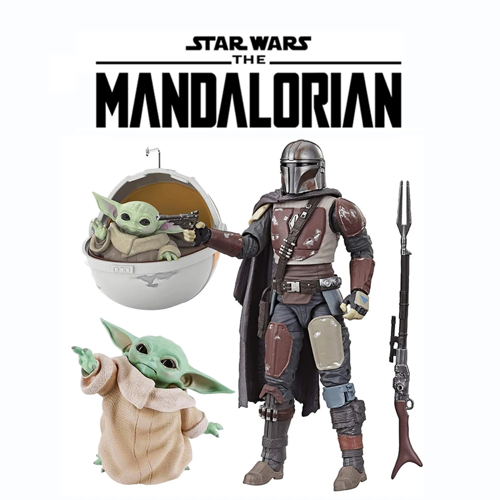 DISNEY Mandalorian Action Figures Star Black Series Toy Baby Yoda Figures Wars Collectible Doll Toys for Kids Boy Christmas Gift