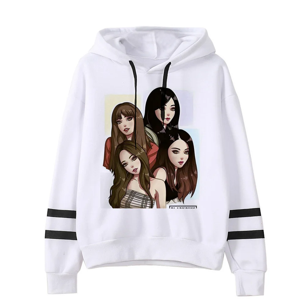 Blackpink Kill This Love Harajuku Толстовка для женщин Ullzang Jennie Rose Lisa Jisoo толстовка с героями мультфильмов осенне-зимняя теплая Женская толстовка с капюшоном