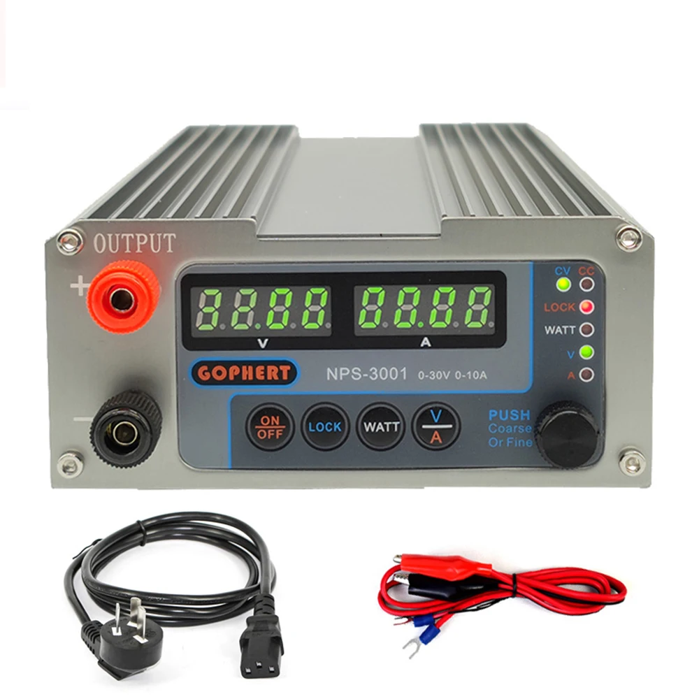 Новый Gophert NPS 3001 для детей на возраст от 0 до 30V 10A Регулируемый цифровой импульсный