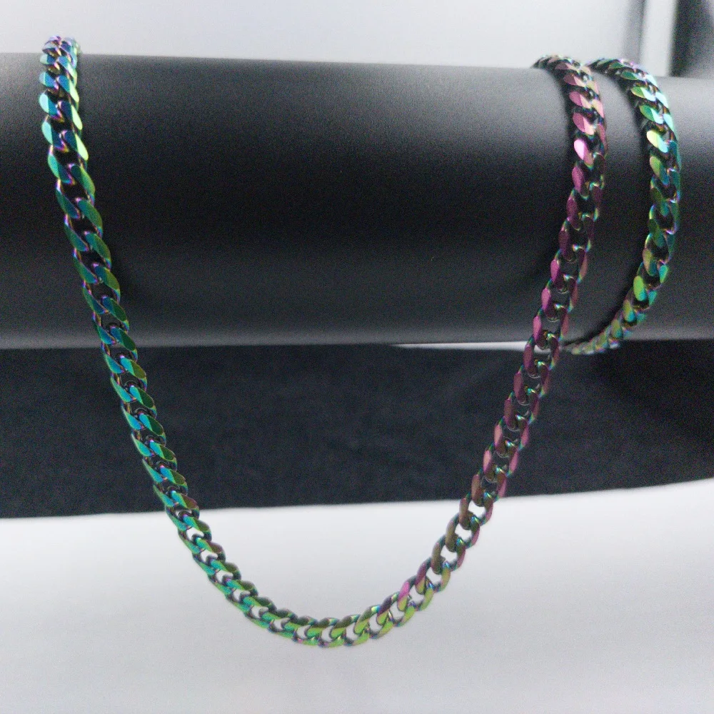 ЛГБТ панцирная кубинская звено Женская Базовая из нержавеющей стали Панк новая