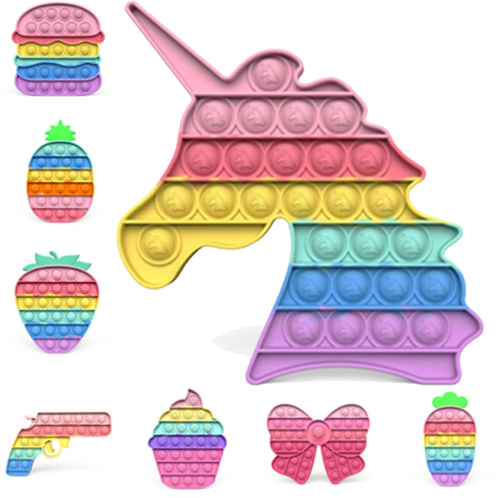 

Pineapple Owl Pop Fidget Push Bubble Fidget Sensory Toy Autism Special Needs Squeeze Antistress Stress Relief Toys dedo bolha