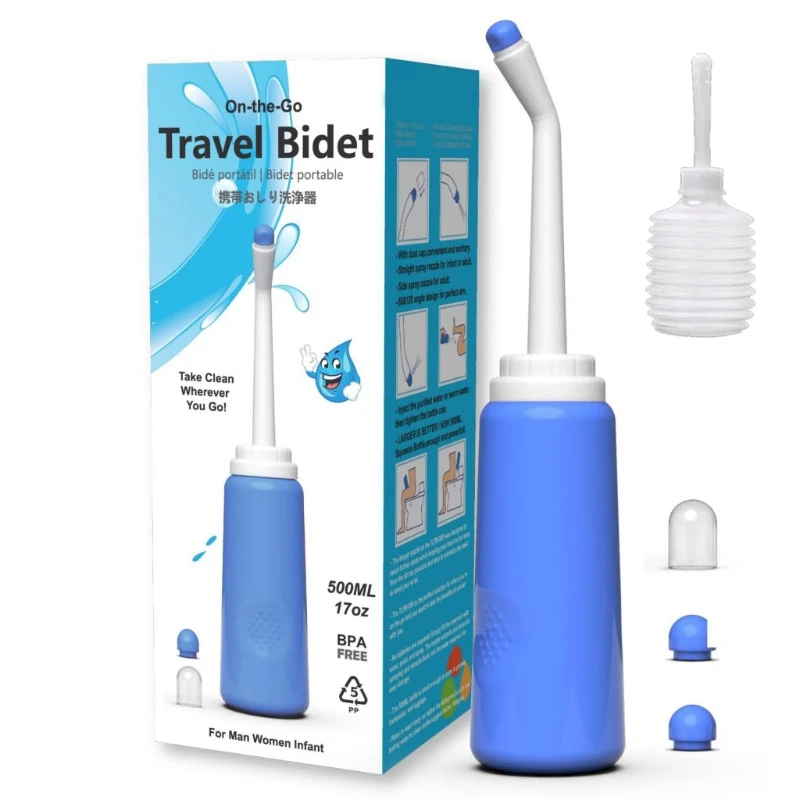 

1 Set Travel Bidet Peri Bottle Universal Travel Upside Down Bottle Compatible with Most Bottles for Personal Hygiene