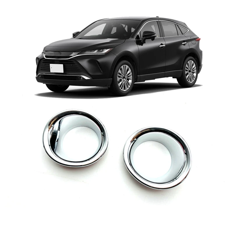 

1 Set Front Bumper Fog Light Lamp Frame Cover Trim & 1 Set Rear Outer Bumper Protector Trim Door Sill Scuff Cover Plate