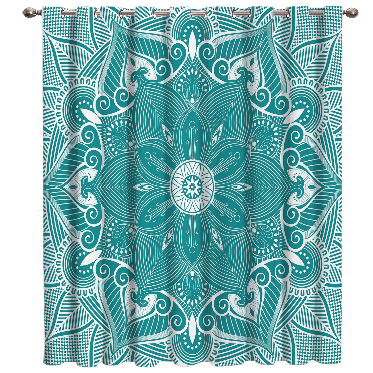 Занавески на окно с узором мандалы темные жалюзи декор для спальни кухни ткань