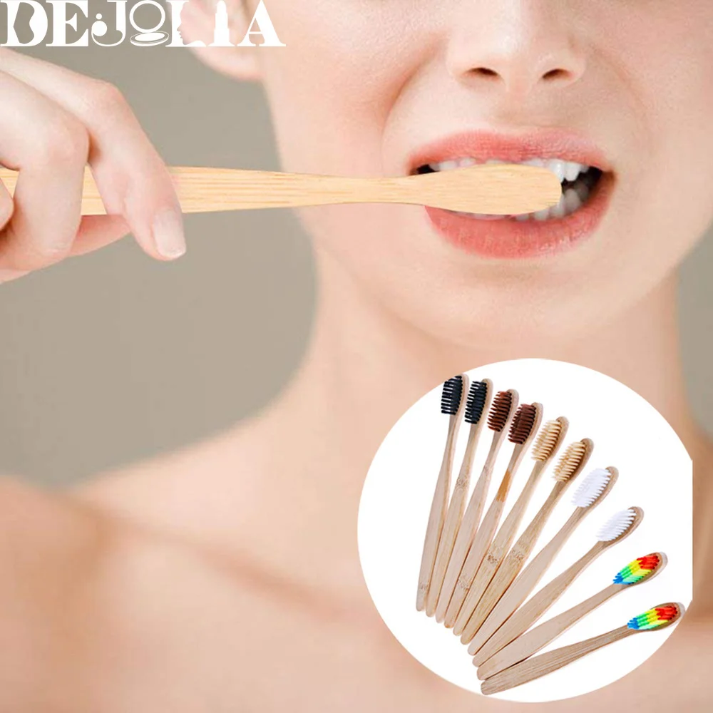 

Зубная щетка с натуральной бамбуковой ручкой, 10/12 шт.