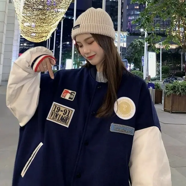 Куртка женская в сеточку Повседневная Свободная бейсбольная форма Корейском