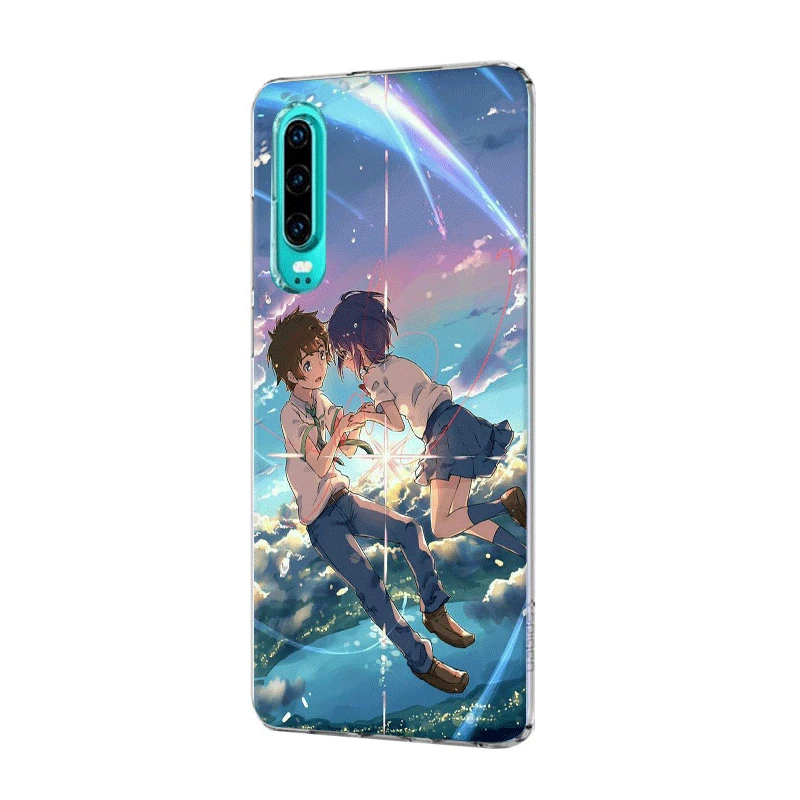 Мобильный телефон чехол для P Smart Z Plus P30 P20 P10 P9 P8 Lite Pro Жесткий Чехол аниме ваше имя