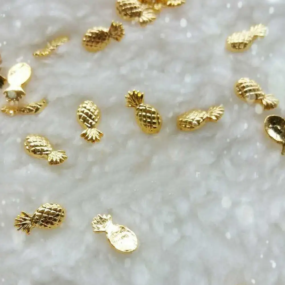 100 шт. металлические наклейки для ногтей с ананасом | Красота и здоровье