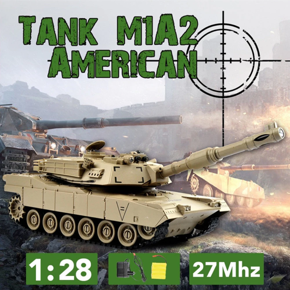 Радиоуправляемый Танк 1/28 игрушки с дистанционным управлением боевой танк M1A2