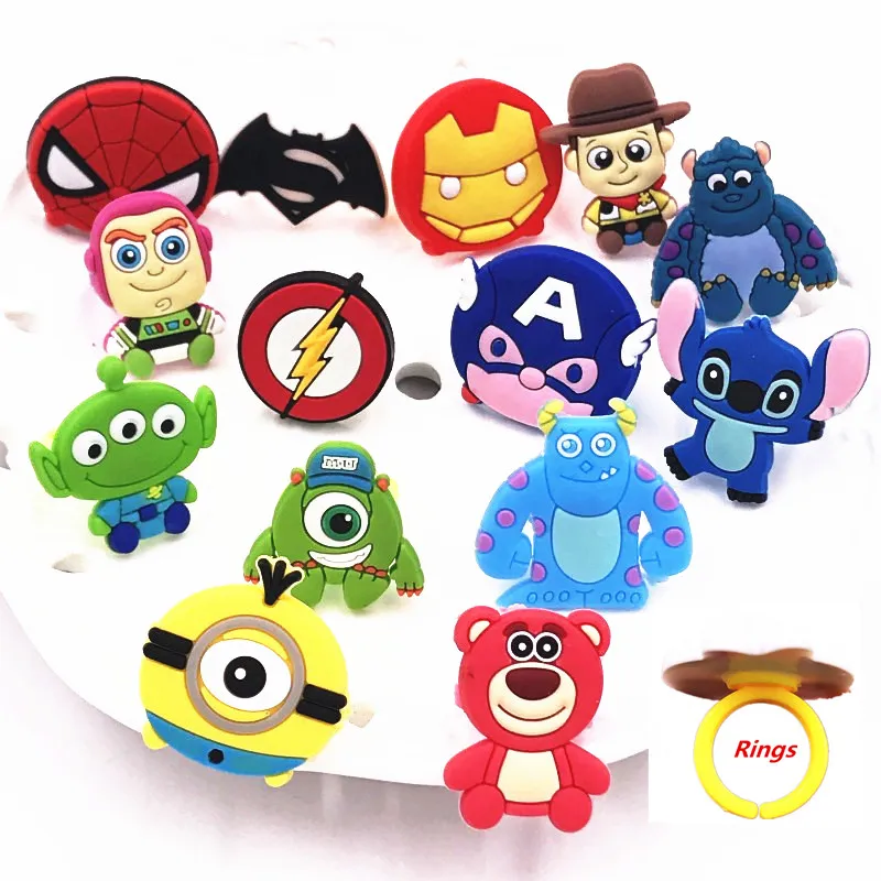 1 шт. Marvel Мстители значок героя ПВХ палец кольца для подарки детей крутой Железный