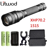 litwod z25 5000lm original cree xhp70 2 32w powerful tactical led flashlight torch zoom lens 2pcs 18650 battery