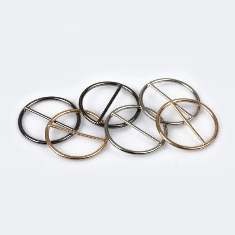 

Diy Apparel Sewing Buckles Plating Metal Casting Circular Rings Belts Decorative Accessories Connecting Buckle 50pc/lot