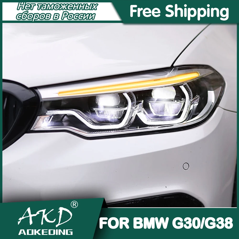 

For BMW G30 F90 headlights 2018-2020 DRL Day Running Light LED Bi Xenon Bulb Fog Light Car Accessory G38 525i 530i head Lamp