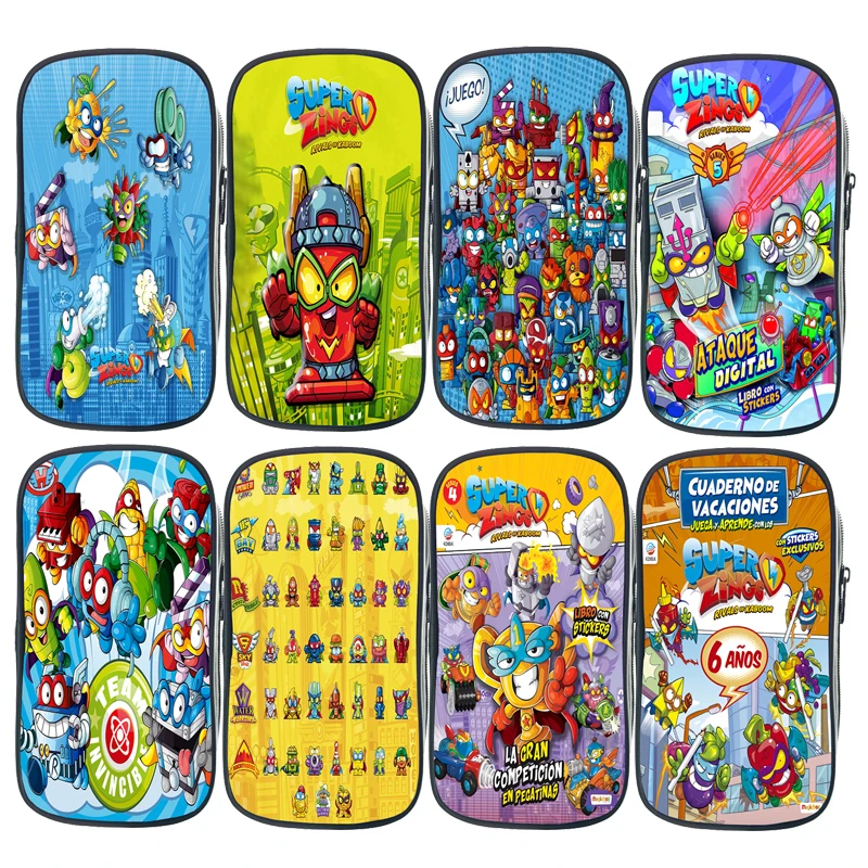 

Superzings Series 6 Pencil Case Boys Girls Students pen Case Cute Colorful Super Zings Pencil Holder Kids Cartoon Stationery Bag