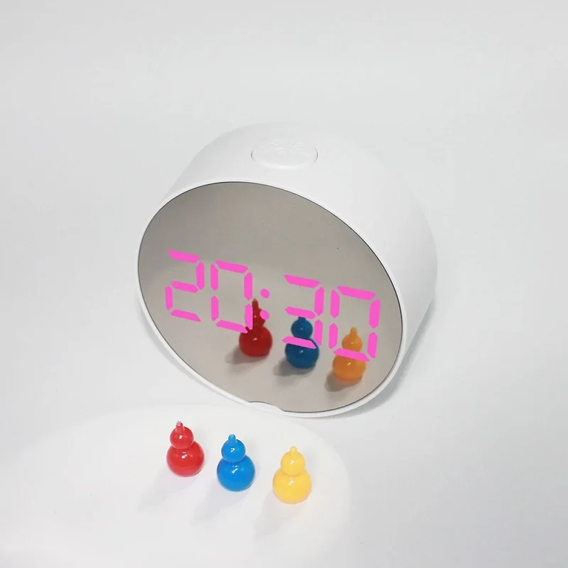 Зеркало для макияжа Будильник USB Зарядка Электрический ЖК-цифровой дисплей