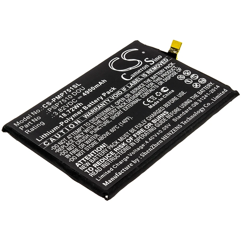 

CS 4900mAh / 18.72Wh battery for Prestigio Muze C7 Duo, PSP7510 DOU PSP7510 DOU