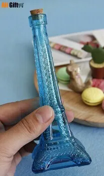 Новый 2021 Новое поступление Zakka Цветной Эйфелева башня Стекло ваза домашнее