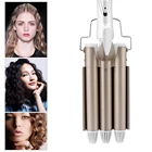 Щипцы для завивки волос тройные керамические щипцы для завивки волос Инструменты для укладки щипцы для волос гофрированные пляжные волнистые щипцы для завивки волос 3 шт.