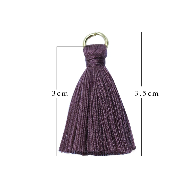 

20-80Pcs Polyester Cotton Mini Metal Ring Tassel Trim DIY Hanging Ring Fringe Trim Garments Curtains Jewelry Decor Tassels Lace