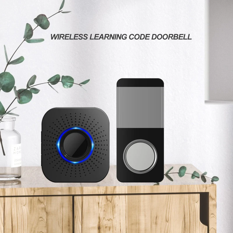 

YIROKA Wireless Doorbell Smart Home 58 Music Waterproof Set LED Light Doorbell Reminder Button