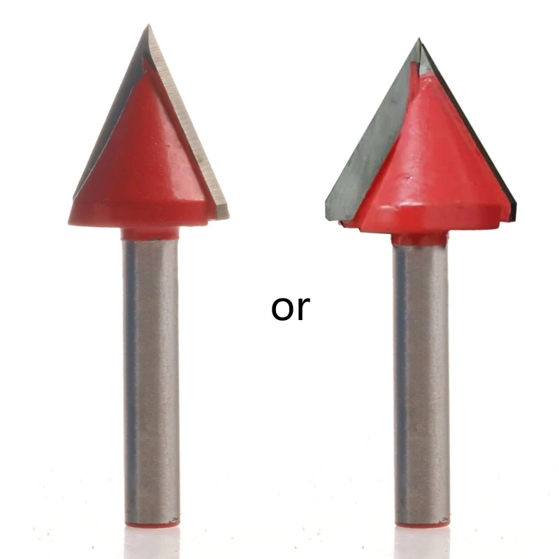 

203F 1/4" V Groove Bit 60 Degree Router Carving Tool Woodworking Cutter 6 x 22mm