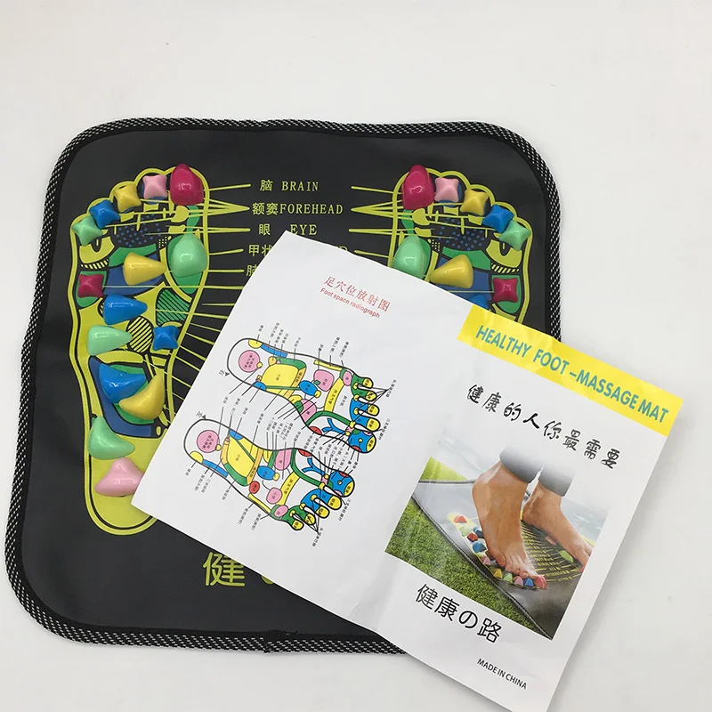 Рефлексологический каменный коврик для ног облегчающий боль массажер ходьбы