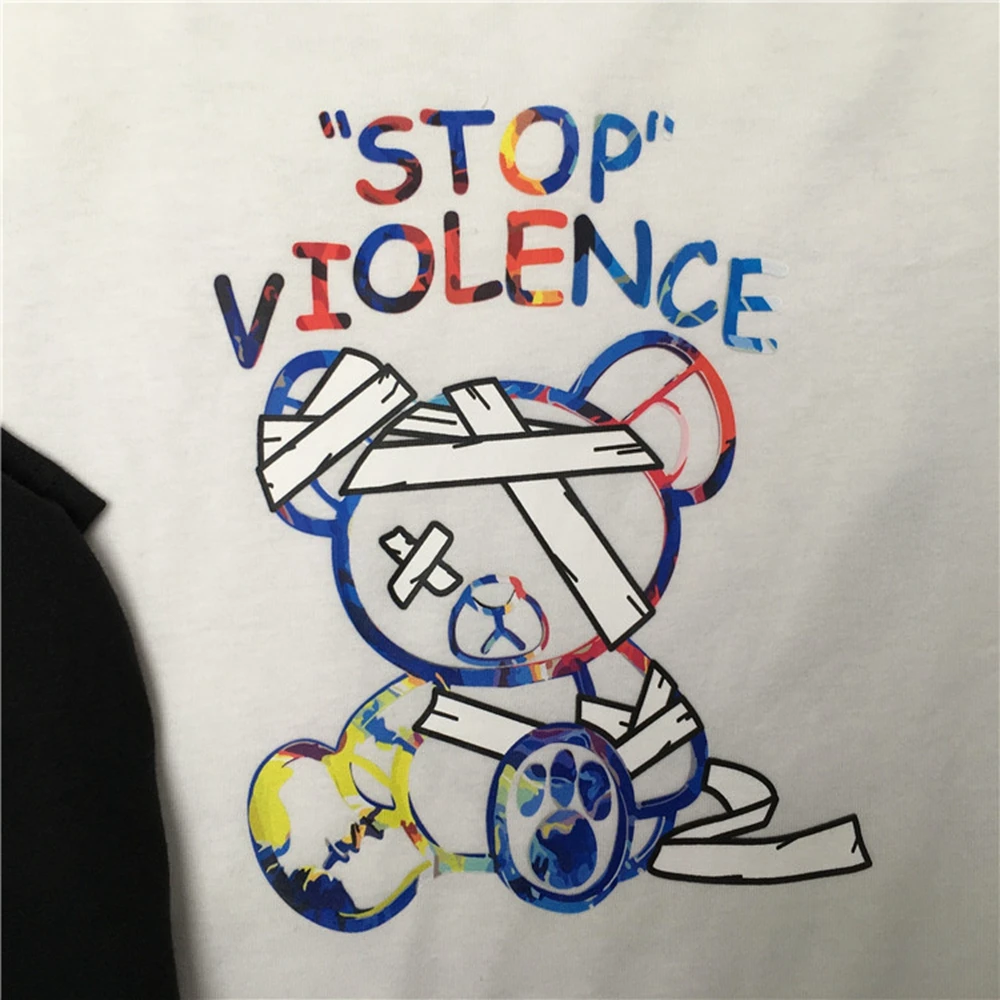 Футболка мужская с коротким рукавом и принтом медведя marcelo barrett уличная одежда