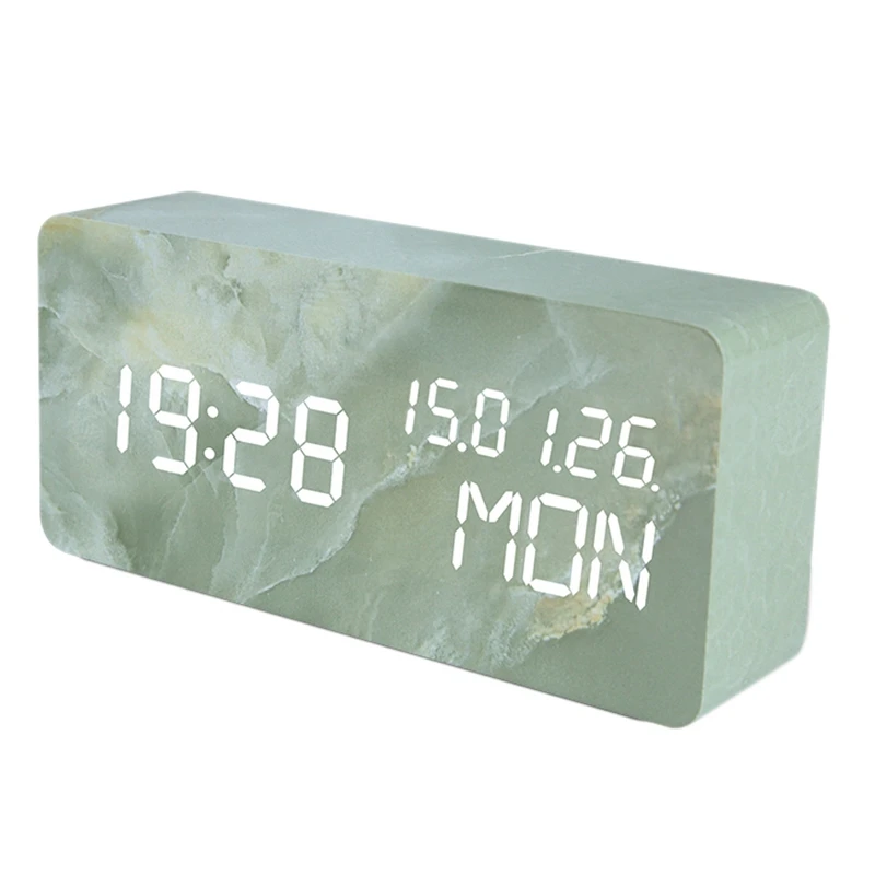 Цифровой светодиодный Будильник AAAK электронный прикроватный столик с питанием