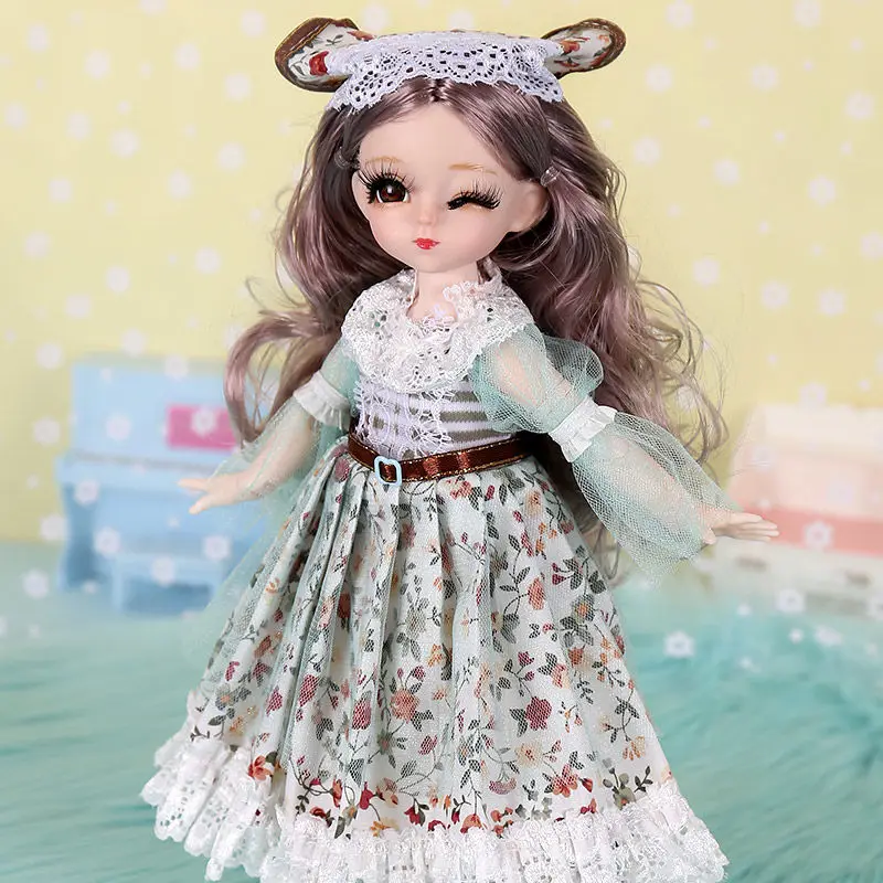 Новый 15 подвижные суставы 12 дюймов BJD кукла 30 см 1/6 макияж одеваем куклы с модная