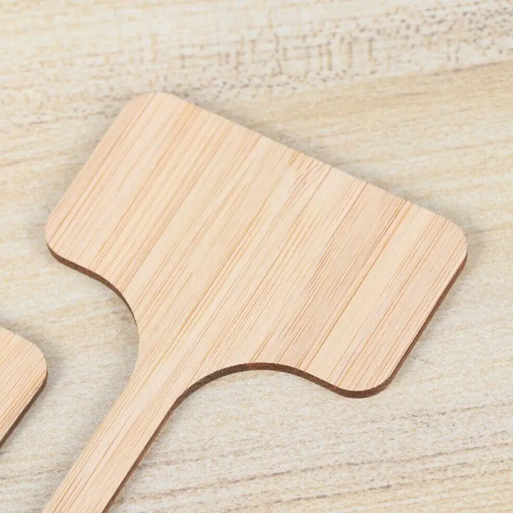 

20PCS T-Type Bamboo Plant Labels Eco-Friendly Wooden Sign Tags Plant Markers Marker For Bonsai Garden Herbs Plant Potted Label