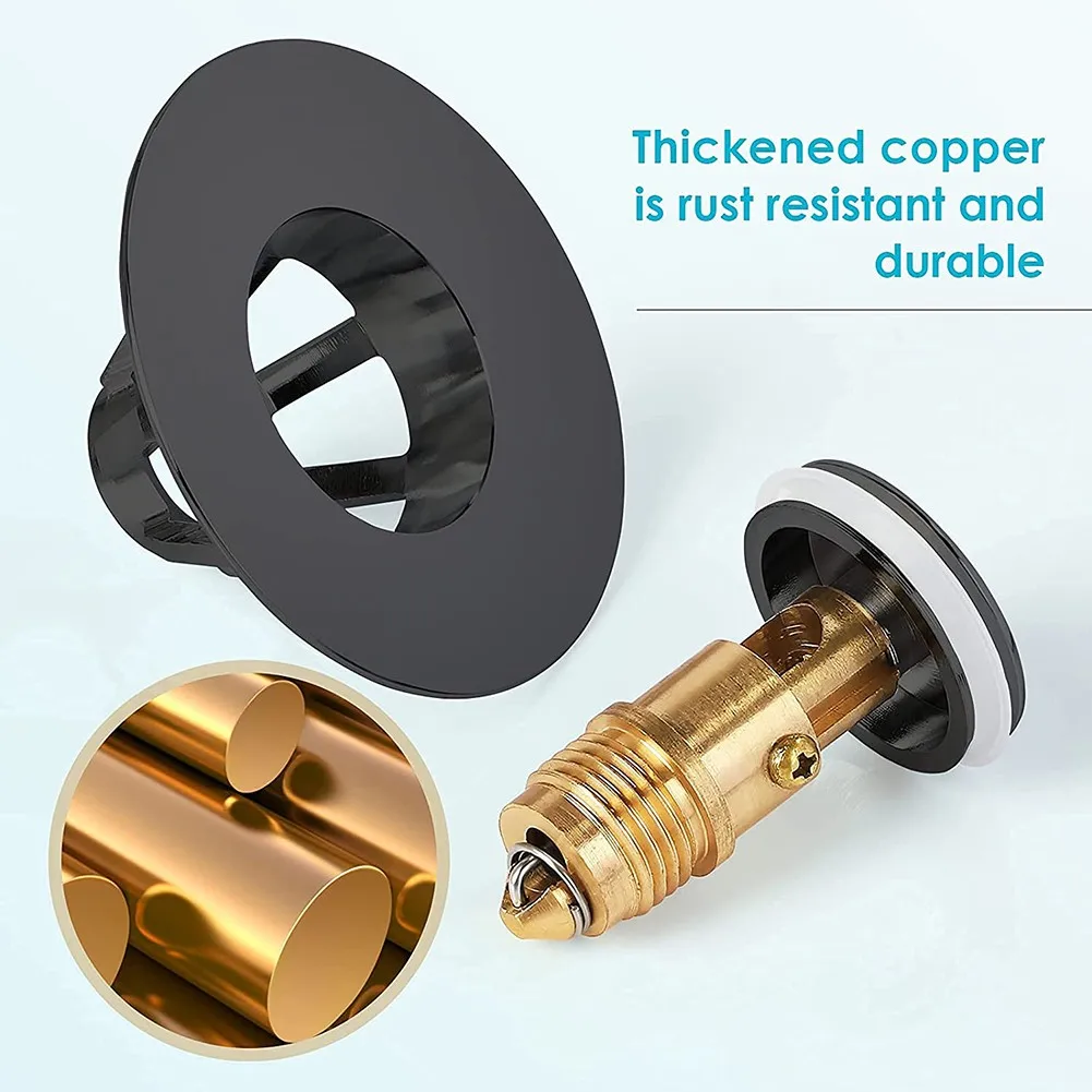 

Bathroom Sink Plug Filter Basin Up Drain Filter Push Down Pop-Up Wash Basin Drain Filters Up Ounce Core Push-type Hair Stopper