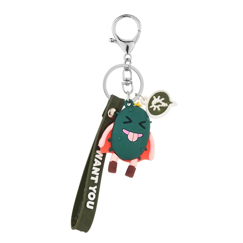 Новый креативный брелок для ключей 2020 из ПВХ мягкий кактус кулон мужчин и женщин